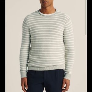Abercrombie & Fitch Mint Stripe Crewneck Sweater